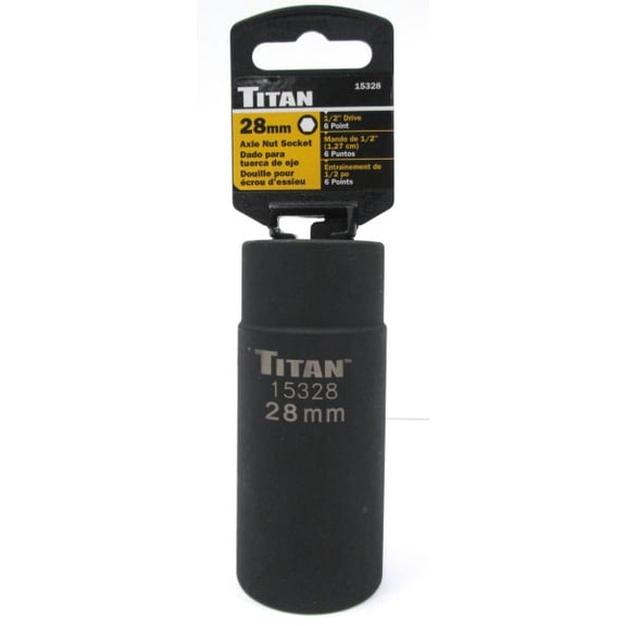Titan 15328 28mm 1/2" Drive 6 Point Axle Nut Socket