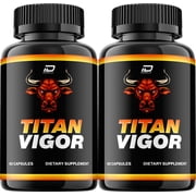 Titan Vigor for Men Capsules – TitanVigor Vitamin Complex Pills, Energy, 2 Pack, 120 Capsules