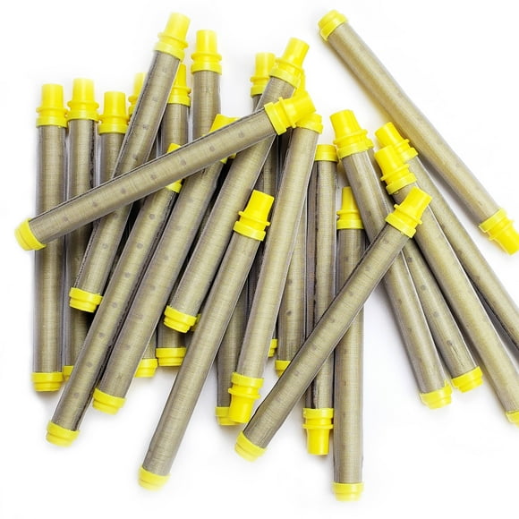 Titan/Wagner/Spraytech Airless Spray Gun Filter Replacement - Push On (Yellow, 100 Mesh) 581-062 581062 0089959 0089324 0154675 100 pcs