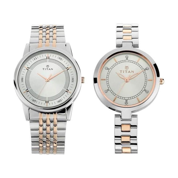 Titan Wedding Bandhan Analog Silver Dial Unisex's Watch-NM17732603KM01 / NL17732603KM01