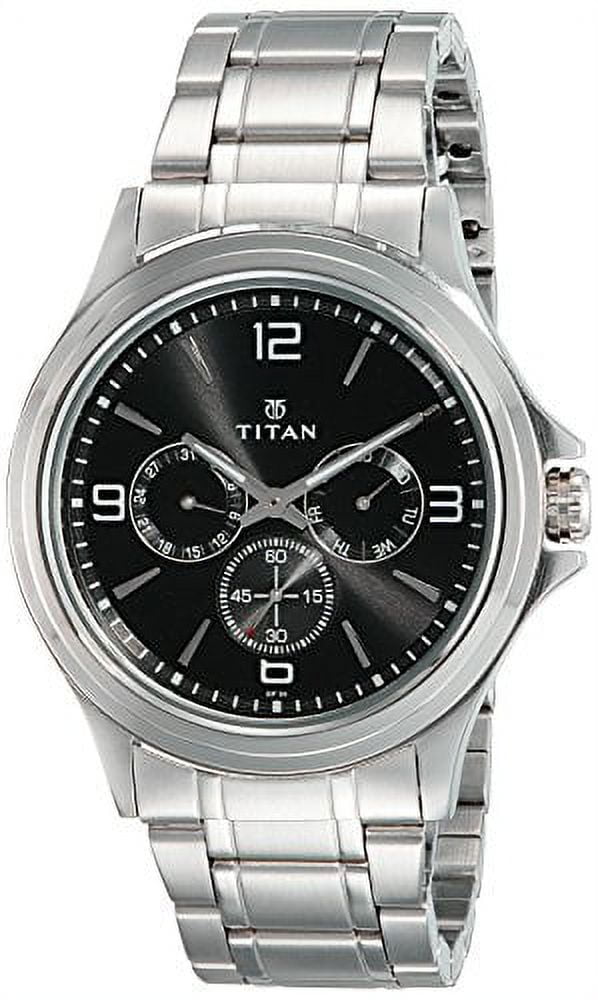 Titan Workwear White Dial Analog with Day and Date Stainless Steel Strap  watch for Men