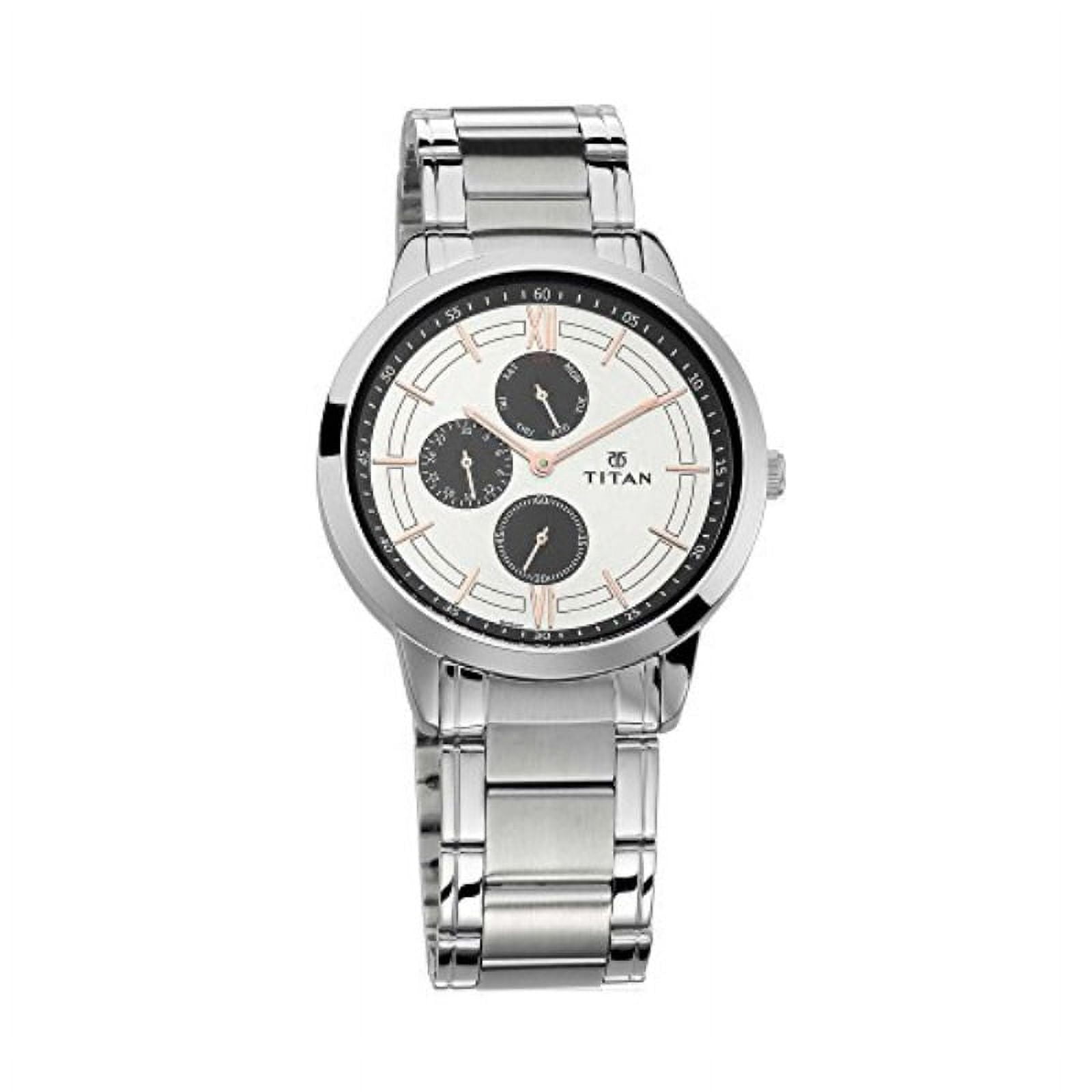 Buy Online Titan Avant Garde Quartz Multifunction Silver Dial