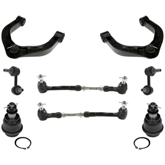Titan XD 2016-2023 Front Upper Control Arms Ball Joint Tie Rods & Sway Bars Kit - for Fit & Easy Install, Heavy Duty & No Drilling Required