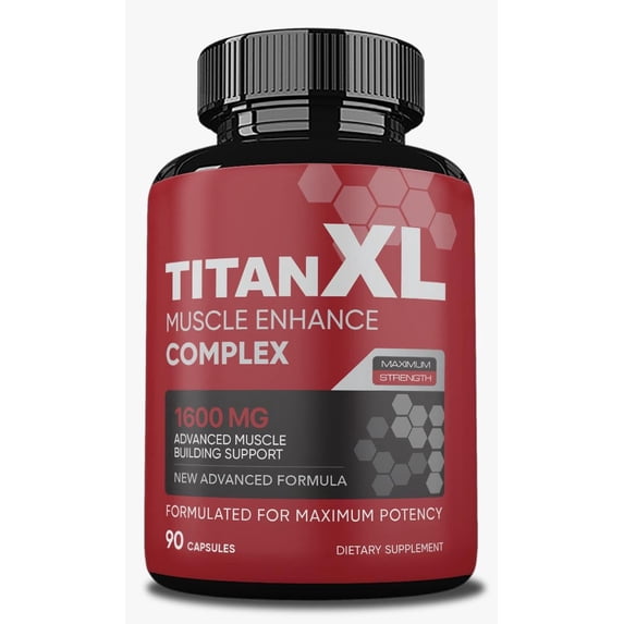 Titan XL Muscle Supplement Advanced Formula, Titan XL Pills for Men, 90 Capsules
