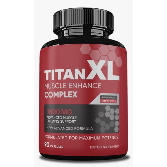 Titan XL Muscle Supplement Advanced Formula, Titan XL Pills for Men, 90 Capsules