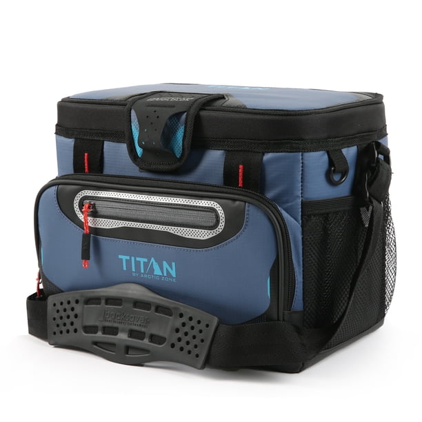 Titan by Arctic Zone 12 Can Zipperless Soft Cooler, 8 Quart, Ocean