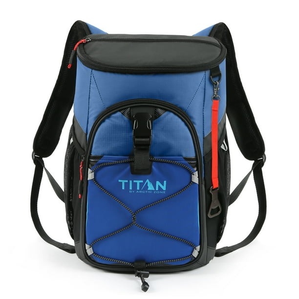 Titan by Arctic Zone 24 Can Backpack Cooler, 16 Quart, Ocean Blue