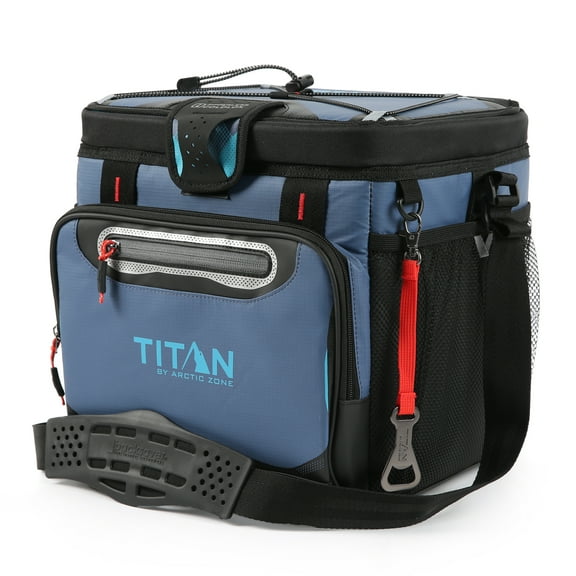 Titan by Arctic Zone 24 Can, 16 Quart Zipperless Soft Cooler, Ocean Blue