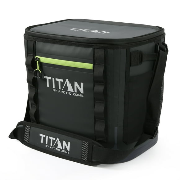 Titan by Arctic Zone 24 Can, 16 Quart Welded Soft Cooler with Waterproof Exterior, Black
