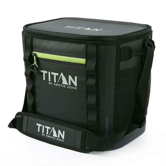 Titan by Arctic Zone 24 Can, 16 Quart Welded Soft Cooler with Waterproof Exterior, Black