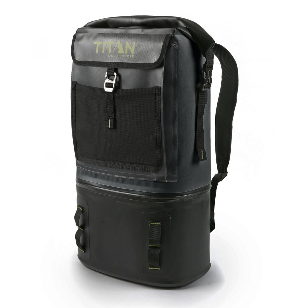 Titan by Arctic Zone™ 24 Can Welded Dual Compartment Backpack Cooler - Tactical Forest