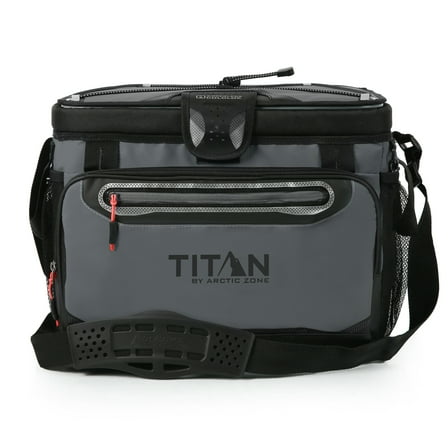 Titan by Arctic Zone 30 Can, 20 Quart Zipperless Soft Cooler, Sharkskin Gray