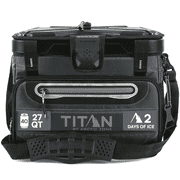Titan by Arctic Zone 40 Can, 27 Quart Collapsible Zipperless Soft Cooler, Basalt Gray