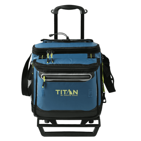 Titan by Arctic Zone 60 Can Collapsible Rolling Cooler, Marine Blue