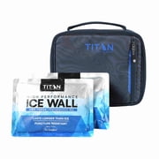 Titan by Arctic Zone Fridge Cold Horizontal Insulated Lunch Box with Reusable Ice Walls - Dark Wave