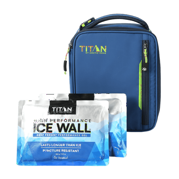 Titan by Arctic Zone Fridge Cold Insulated Lunch Box with Reusable Ice Walls - Nightfall