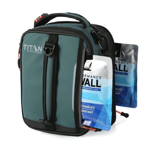 Titan by Arctic Zone Fridge Cold Insulated Expandable Lunch Bag with Reusable Ice Walls - Jungle Hunt
