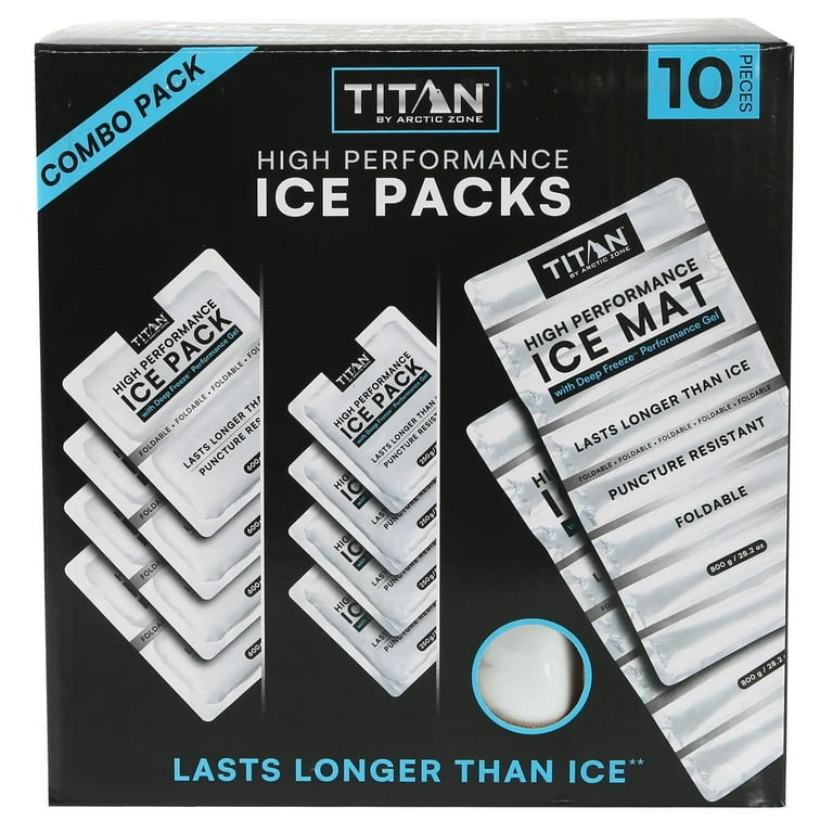 Titan by Arctic Zone High Performance Ice Packs, 10 Pack Combo