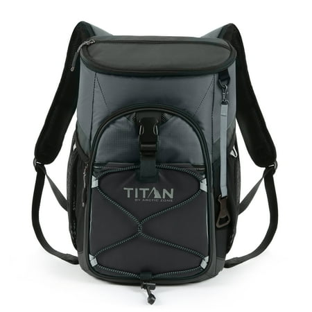 Titan by Arctic Zone 24 Can Backpack Cooler, 16 Quart, Basalt Gray