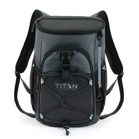 Titan by Arctic Zone 24 Can Backpack Cooler, 16 Quart, Basalt Gray