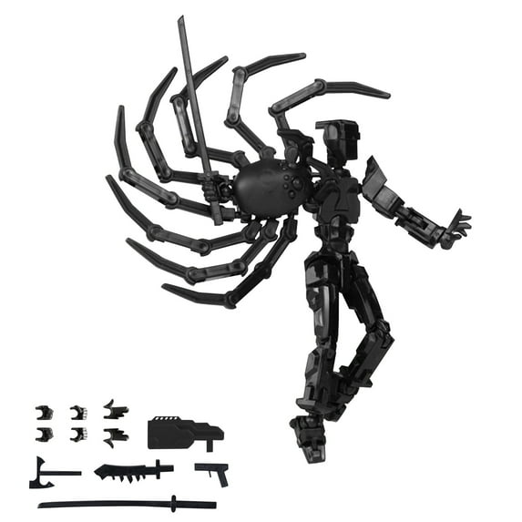 Titan13 Action Figure, 3d Printed Multi-Jointed Movable Action Figures, Dummy Robot 13 Figure Creative Gifts for Adults,Creative Assembly And Decompression Toys Black