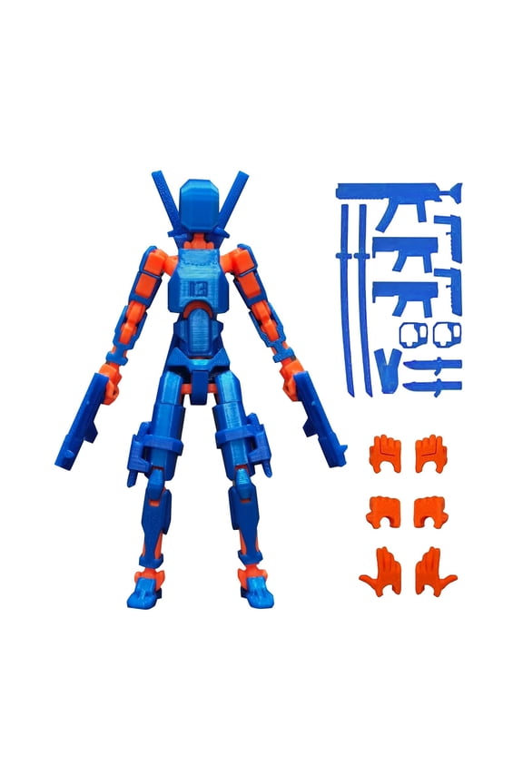 Titan13 Action Figure, 3d Printed Toys Lucky Titan 13 Action Figure with Multiple Accessories, T 13 Action Figure for Desktop Decorations as shown