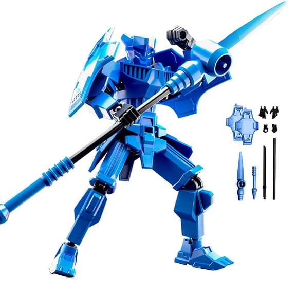 Titan13 Action Figure, Multi-Articular Lucky Mobile Robot T-13, Suitable for Collectors, Desktop Decoration,Creative Assembly And Decompression Toys Blue