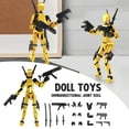 thumbnail image 1 of Titan13 Action Figure, Poseable Action Figures with Weapons, Suitable for Collectors, Desktop Decoration,Creative Assembly And Decompression Toys Gold, 1 of 6