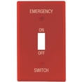 thumbnail image 1 of Titan3 Technology TPMSSR-T Red Smooth 1-Gang Emergency Toggle Standard Metal Wall Plate, 1 of 1