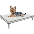 thumbnail image 1 of TitanNest Chew-Proof Elevated Dog Bed, Raised Cot for Indoor/Outdoor/Camping Use, Durable & Washable Padded Pet Bed for Toy Dogs, 24.0" L x 20.0" W x 4.1" H, Gray, 1 of 13