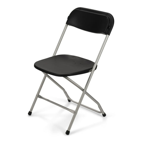 TitanPRO Aluminum Plastic Folding Chair - Black - 10 Pack