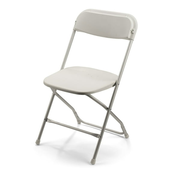 TitanPRO Aluminum Plastic Folding Chair - White - 10 Pack