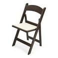 thumbnail image 1 of TitanPRO Dark Brown Resin Folding Chair with Ivory Pad - 4 Pack, 1 of 5