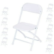 TitanPRO™ Kid's Plastic Folding Chair - White - 10 Pack