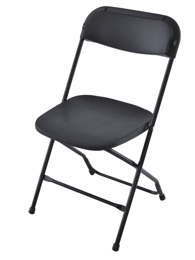 TitanPRO Plastic Folding Chair - Black - 10 Pack