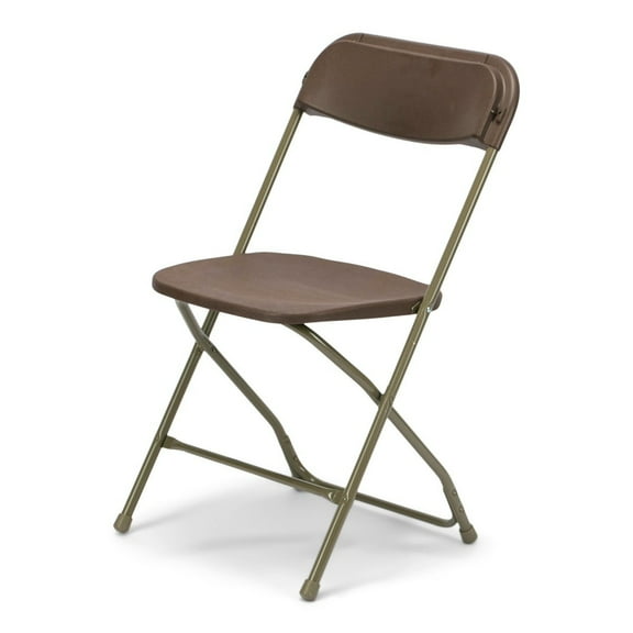 TitanPRO Plastic Folding Chair - Brown - 10 Pack
