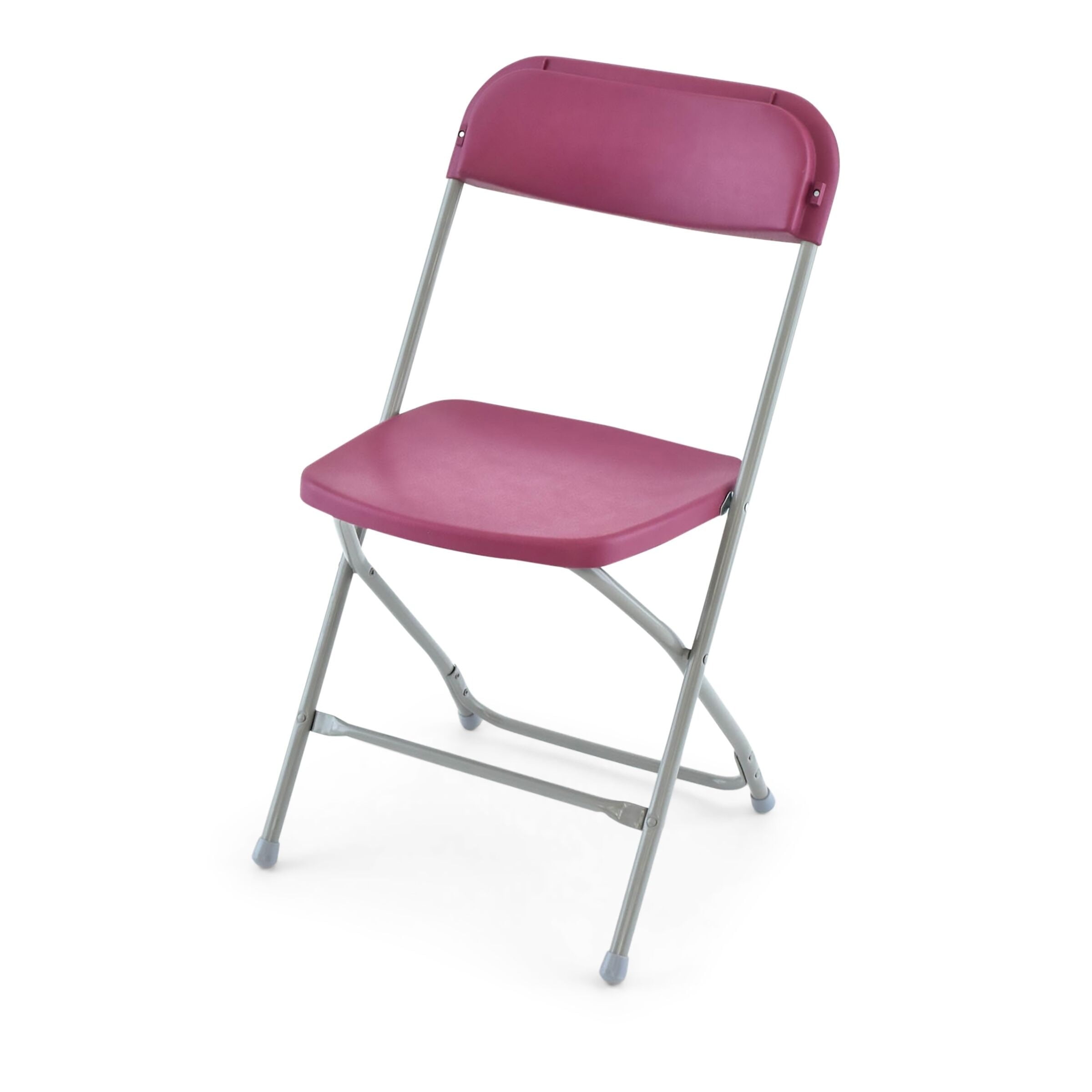 TitanPRO Plastic Folding Chair - Burgundy - 10 Pack