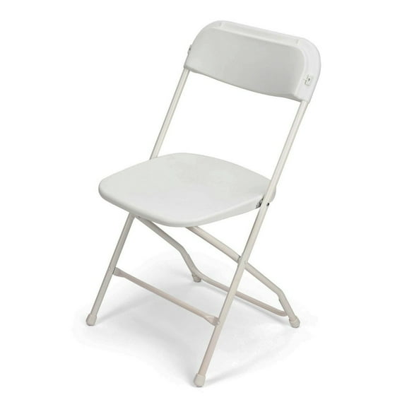 TitanPRO Plastic Folding Chair - White - 10 Pack
