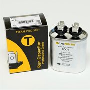 TitanPro TOC4 HVAC Oval Motor Run Capacitor. 4 MFD/UF 370 Volts