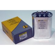 TitanPro TOCFD505 HVAC Oval Motor Run Dual Capacitor. 50/5 MFD/UF 440/370 Volts CA1