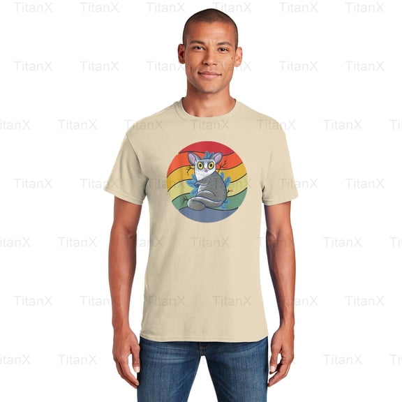 TitanX91 Adorable Vintage Lemur Graphic Design Style, Retro Primate Animal Inspired Art T-Shirt, for Unisex, up to size 5XL.
