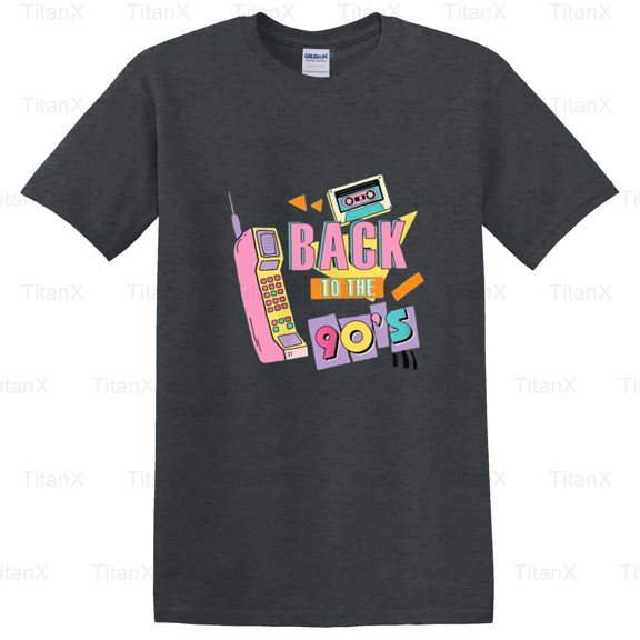 TitanX91 Awesome Back To The 90s Retro Graphic, Vintage Nineties Nostalgia Inspired T-Shirt, for Unisex, up to size 5XL.