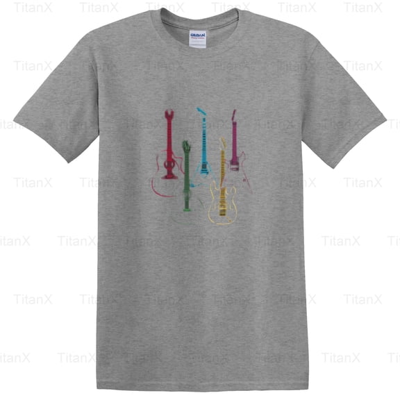 TitanX91 Awesome Vintage Guitar Graphic Design 1, Retro Music Instrument Rock Style T-Shirt, for Unisex, up to size 5XL.