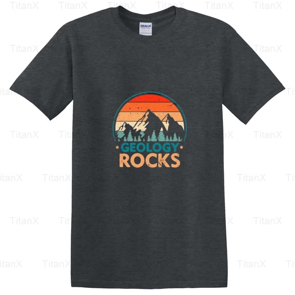 TitanX92 Classic Geology Rocks Retro Style Graphic Design Art, Vintage Science Pun Humor T-Shirt, for Unisex, up to size 5XL.