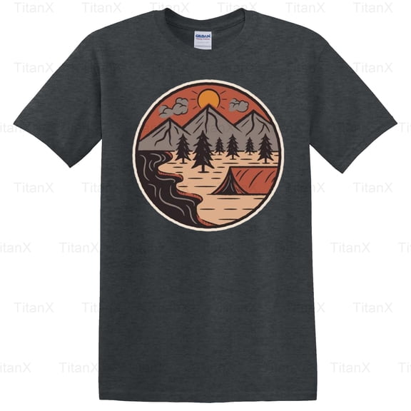 TitanX93 Classic Vintage Outdoor Adventure Graphic, Retro Nature Camping Hiking Style T-Shirt, for Unisex, up to size 5XL.