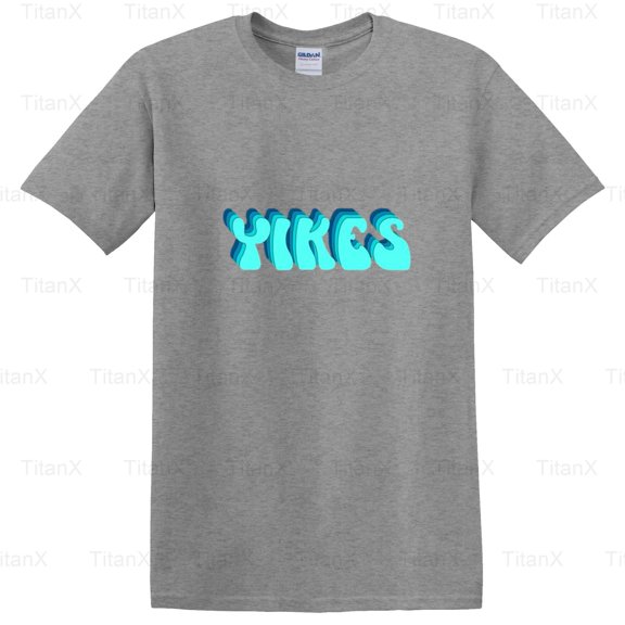 TitanX93 Classic Yikes Retro Text Graphic Design Style Humor, Vintage Inspired Exclamation T-Shirt, for Unisex, up to size 5XL.