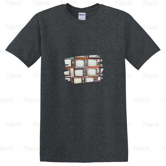 TitanX93 Collection Of Retro Televisions Graphic, Vintage TV Set Nostalgia Inspired Art T-Shirt, for Unisex, up to size 5XL.