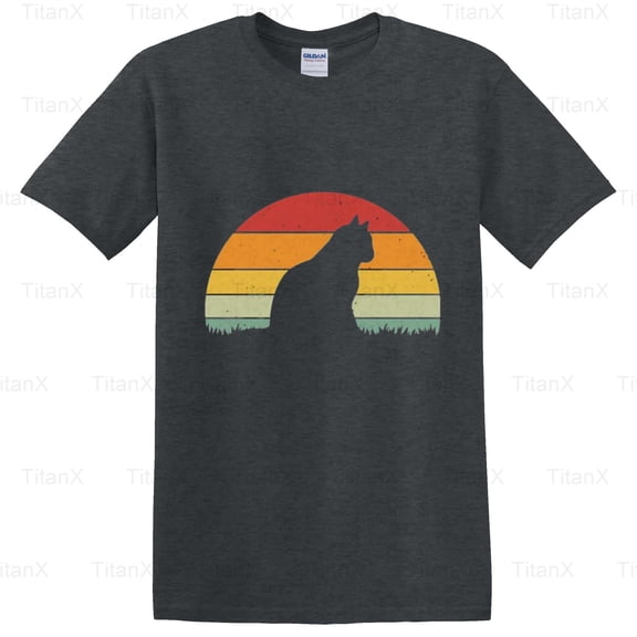 TitanX93 Cute Vintage Retro Cat Graphic Design Style, Classic Feline Inspired Look T-Shirt, for Unisex, up to size 5XL.