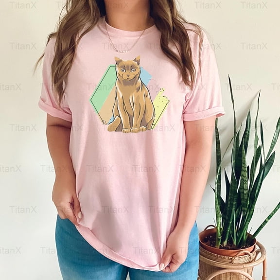 TitanX94 Double Retro Cat T-Shirt Graphic Design, Vintage Feline Lover Inspired Style T-Shirt, for Unisex, up to size 5XL.