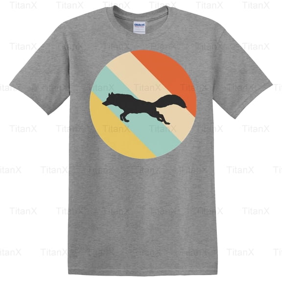 TitanX94 Double Retro Fox Animal T-Shirt Graphic, Vintage Wildlife Inspired Style Design T-Shirt, for Unisex, up to size 5XL.